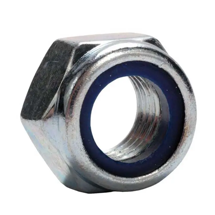 China Manufacturer Superior Quality Low Price Automobile Fastener Steel Insert Lock Nuts Hexagon Nuts